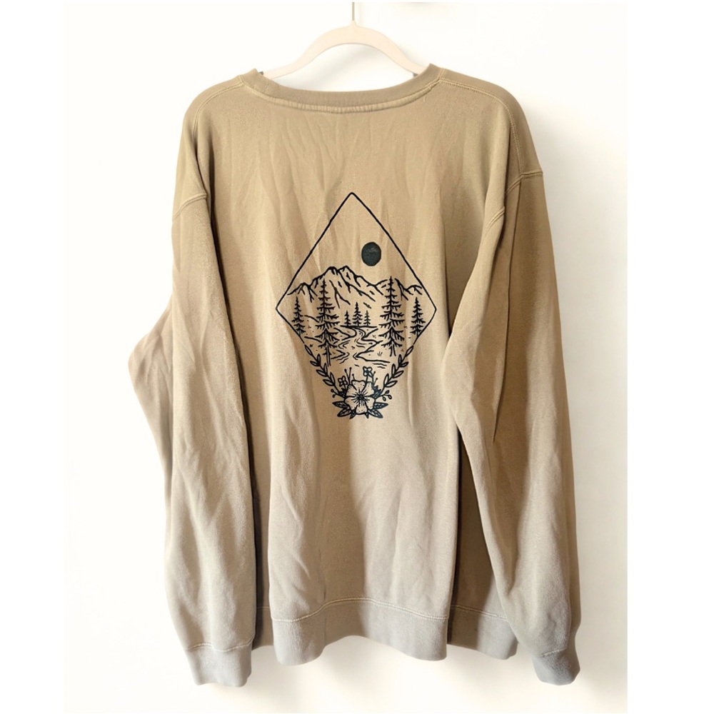 Take me to the Wildflowers Crewneck Beige Sweatshirt- XL